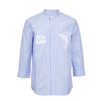 JACK&JONES 杰克琼斯 男士七分袖衬衫 221231018 浅灰蓝 L