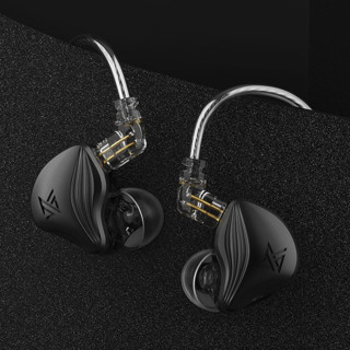 KZ ZEX 无麦标配版 入耳式挂耳式动圈有线耳机 神秘黑 3.5mm