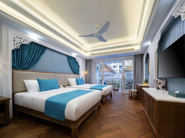 周末不加价西双版纳芭黎人轻奢酒店园景双床房2晚连住含双早接机漂浮