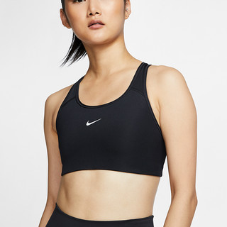 NIKE 耐克 Swoosh 女子运动内衣 BV3637-010 黑/白 S