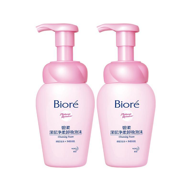 花王Biore/碧柔深层净柔卸妆泡沫150mlX2瓶面部温和深层清洁正品