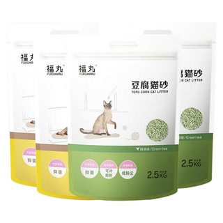 FUKUMARU 福丸 豆腐猫砂 2.5kg*6包 玉米味+绿茶味