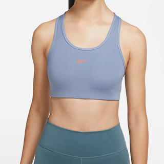 NIKE 耐克 Swoosh 女子运动内衣 BV3637-494 灰石板蓝 M