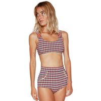 Seea Georgia 女子冲浪比基尼泳衣 彩色格子 XS