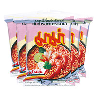 MAMA 泰国进口泰氏妈妈冬阴功酸辣虾清汤方便面5连包