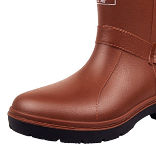 芭乐菲 BLF-1319 雨鞋(中筒、单层、棕色、44)