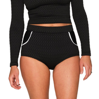 Seea Georgia 女子冲浪比基尼泳裤 黑色 XS
