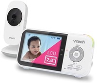 vtech 伟易达 VTech VM819 视频婴儿监视器带 19 小时电池寿命 1000 英尺长距离自动夜视 2.8 英寸屏幕