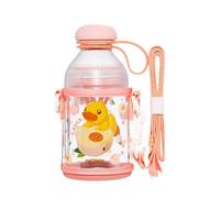 THERMOS 膳魔师 TCSE-403 BDuck 儿童果汁杯 430ml 小黄鸭IP款桃子