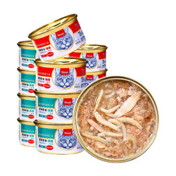 Wanpy 顽皮 泰国进口 猫罐头85g*12罐 混合口味（明虾+丁香鱼）吞拿鱼湿粮
