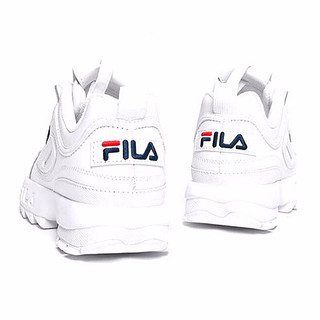 FILA 斐乐 Disruptor 2 男子休闲运动鞋  FW01655-111 白色 40