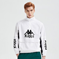 Kappa 卡帕 21年秋季新款防风衣情侣男女梭织外套休闲半拉链套帽衫