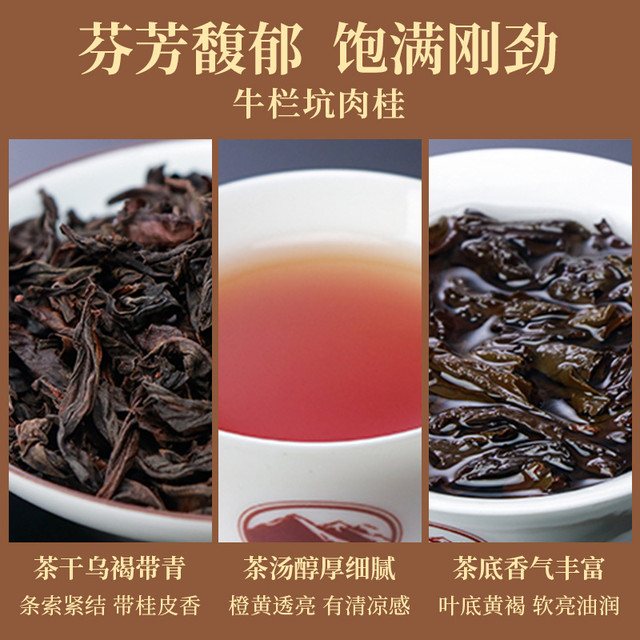 鉴山岩语正岩山场牛栏坑肉桂岩茶特级武夷岩茶中火乌龙茶送礼礼盒
