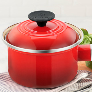 LE CREUSET 酷彩 汤锅(14cm、1.45L、珐琅钢、红色)