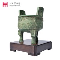 上海博物馆 国家宝藏 仿西周孝王大克鼎青铜器 9x8.5x8.5cm 青铜