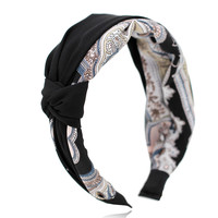 she’s colour 发箍 侧边打结厚雪纺发箍 黑色