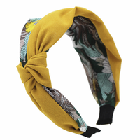 she’s colour 发箍 侧边打结厚雪纺发箍 黄色