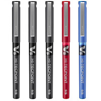 PILOT 百乐 BX-V5 拔帽中性笔 黑3红1蓝1 0.5mm 5支装