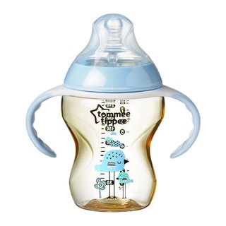 tommee tippee 汤美星 PPSU奶瓶 带手柄款 260ml 蓝色 3-6月