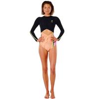 RIP CURL Twin Fin 女子冲浪比基尼连体泳衣 GSISI9 黑色/粉红