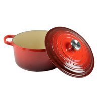 LE CREUSET 酷彩 汤锅(24cm、4.2L、铸铁、红色）