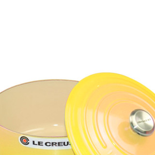 LE CREUSET 酷彩 汤锅(24cm、4.2L、铸铁、尼斯阳光、银色盖耳）