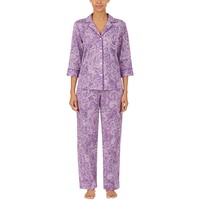 RALPH LAUREN 拉尔夫·劳伦 Printed Cotton Sateen Petite Pajamas Set