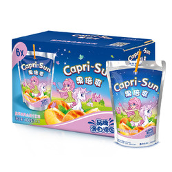 Capri-Sun 果倍爽 桃苹果复合味少儿果汁饮料 200ml*6包 整箱装