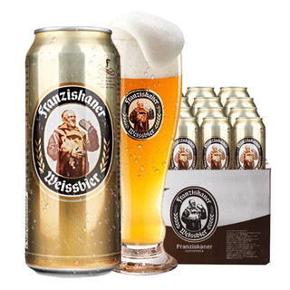 范佳乐 百威集团教士啤酒白啤德国风味500ml*12听啤酒整箱装五一出游