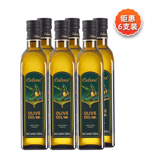 克莉娜 calena 纯正橄榄油3L 压榨食用油 500ml*6瓶