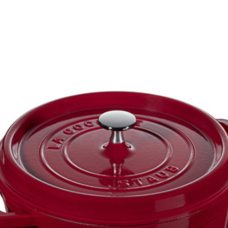 staub 珐宝 炖锅(22cm、2.6L、铸铁、酒红)