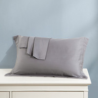 heswee 韩香家纺 全棉枕套 浅灰 48*74cm 一只装