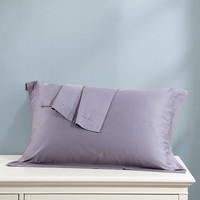 heswee 韩香家纺 全棉枕套 红灰 48*74cm 一对装