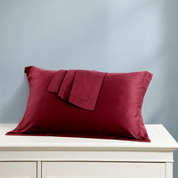 heswee 韩香家纺 全棉枕套 暗红 48*74cm 一只装