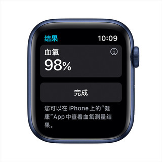 Apple 苹果 Watch Series 6 智能手表 44mm GPS+蜂窝版 蓝色铝金属表壳 深海军蓝色运动型表带 (血氧、GPS、扬声器)