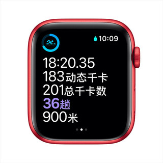 Apple 苹果 Watch Series 6 智能手表 44mm GPS+蜂窝版 红色铝金属表壳 红色运动型表带 (血氧、GPS、扬声器)