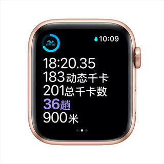 Apple 苹果 Watch Series 6 智能手表 44mm GPS+蜂窝版 金色铝金属表壳 粉砂色运动型表带 (血氧、GPS、扬声器)