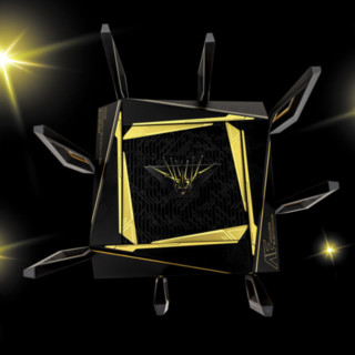 ROG 玩家国度 GT-AX11000 高达联名款 三频11000M 家用千兆无线路由器 Wi-Fi 6 单个装 黑黄色