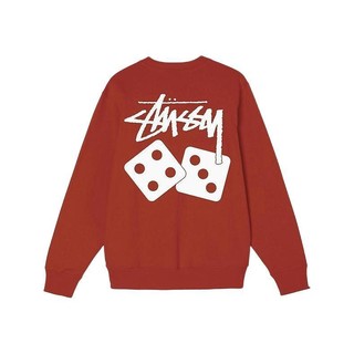 Stüssy 男士圆领卫衣 1914721H 红棕色 L