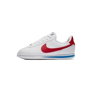 NIKE 耐克 Cortez Basic Sl (GS) 大童休闲运动鞋 904764-103 白蓝红 37.5