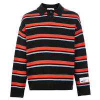 JACK&JONES 杰克琼斯 男女款翻领针织衫 220324024 黑色 XXL
