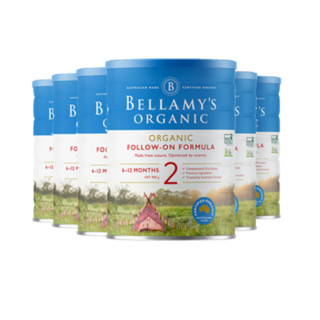 BELLAMY'S 贝拉米 Bellamy's 贝拉米 有机婴幼儿奶粉 900g 2段 6罐包邮装