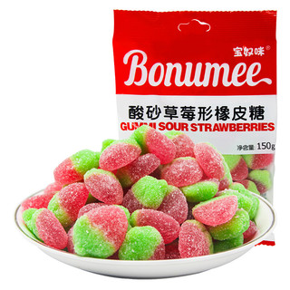 Bonumii 宝奴咪 酸砂草莓形橡皮糖 150g