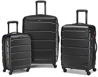 Samsonite 新秀丽 Omni Pc Hardside 可扩展行李箱，带万向轮，黑色，3-Piece Set (20/24/28)