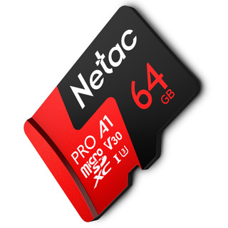 Netac 朗科 P500 至尊PRO版 Micro-SD存储卡 64GB（USH-I、V30、U3、A1）