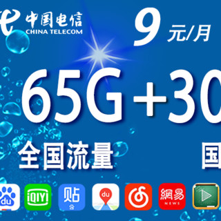 CHINA TELECOM 中国电信 5G星辰卡 9元/月