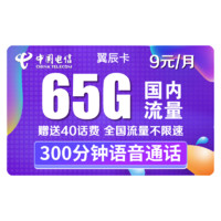 CHINA TELECOM 中国电信 5G翼辰卡 9元/月
