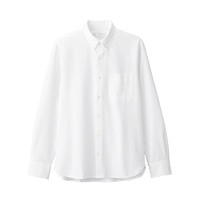 MUJI 無印良品 男士长袖衬衫 ACA01C1A 白色 XXL