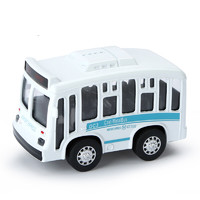 知识花园 玩具车 合金回力车 单层巴士白色