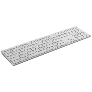 RAPOO 雷柏 E9550G 110键 2.4G蓝牙 多模无线薄膜键盘 白色